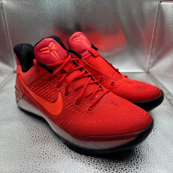 Size 7 Nike Kobe A.D University Mens Red Black Basketball Shoes 852425-608 - Picture 1 of 11